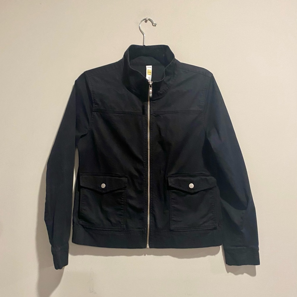 Lole yoga black cotton lightweight athleisure jacket